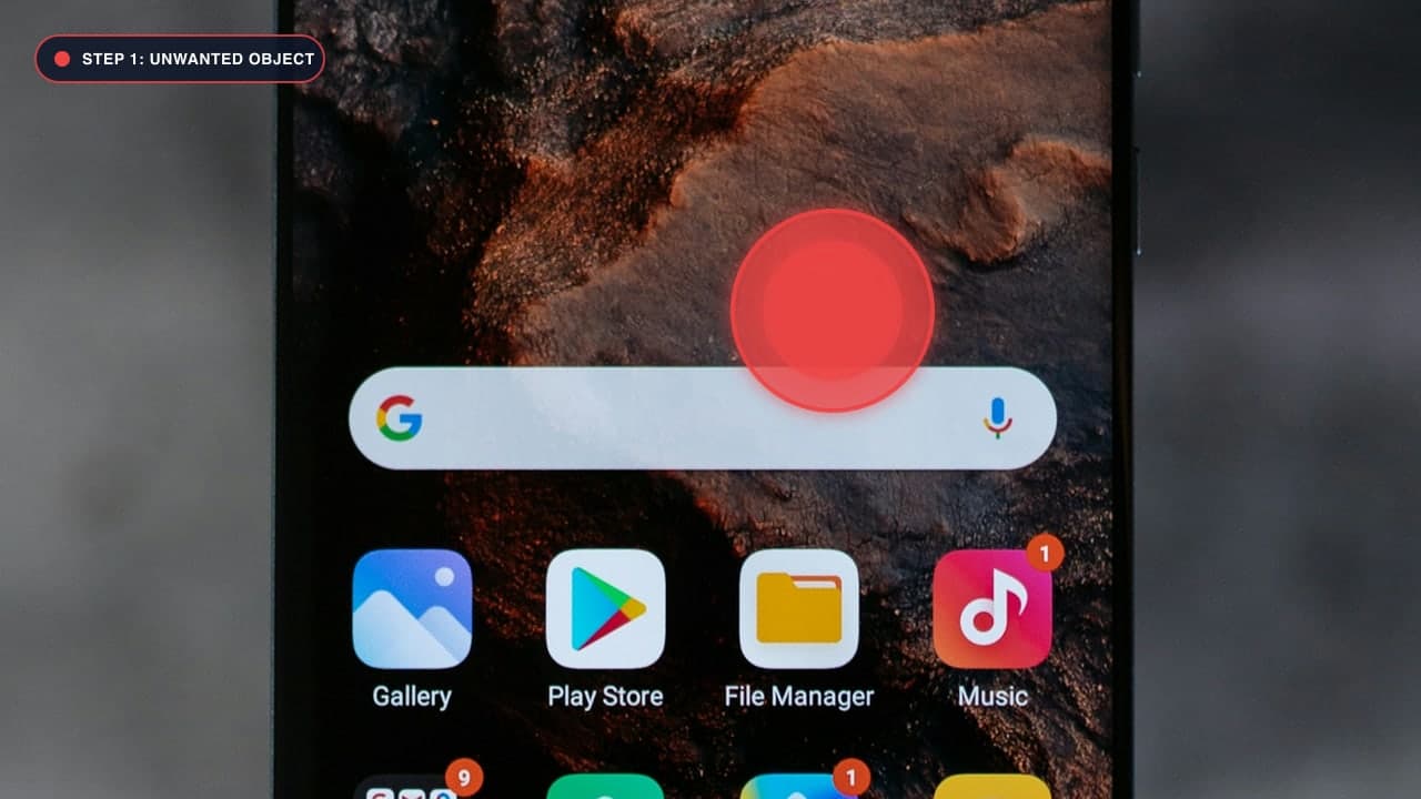 Selecting a distracting street vehicle on Chrome mobile.