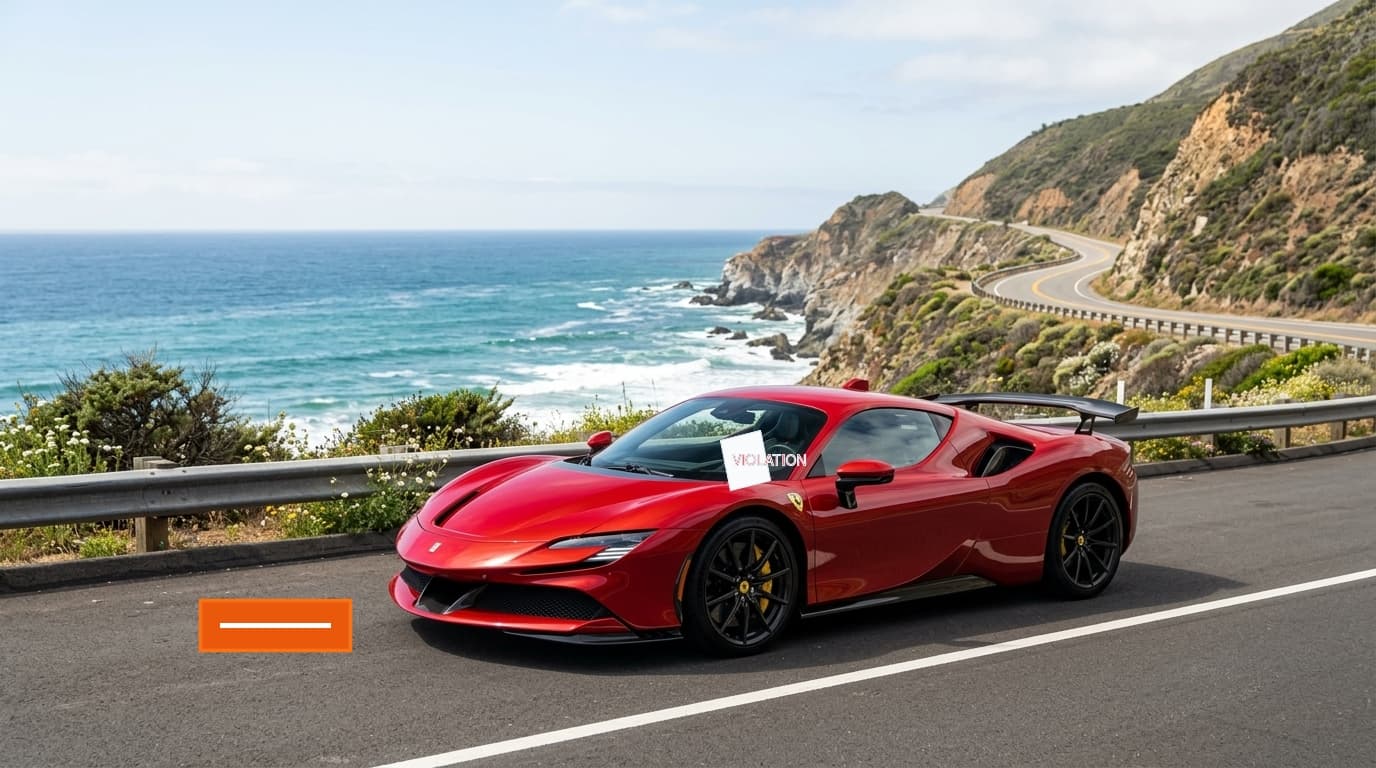 Sports Car & Parking Notice