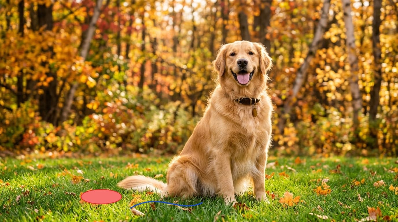 Autumn Pet Lawn Portrait