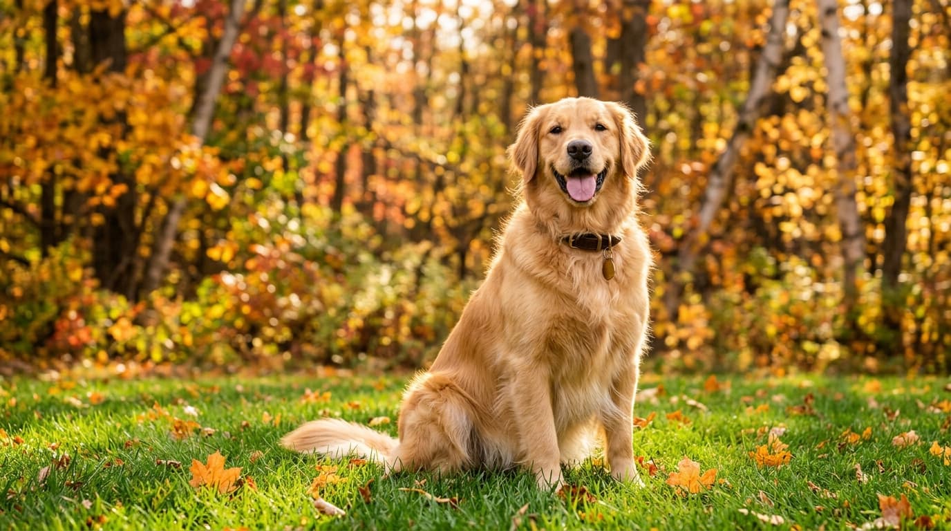 Autumn Pet Lawn Portrait after