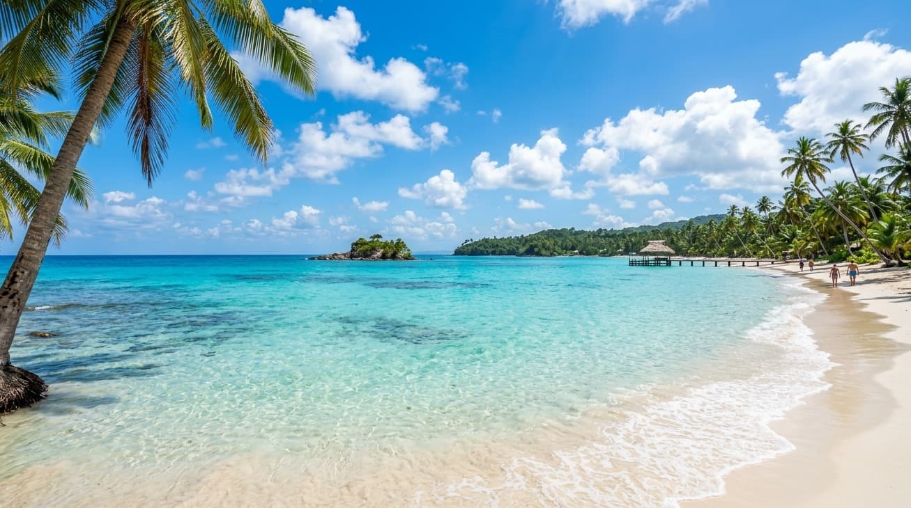 Clean beach photo after removing tourists