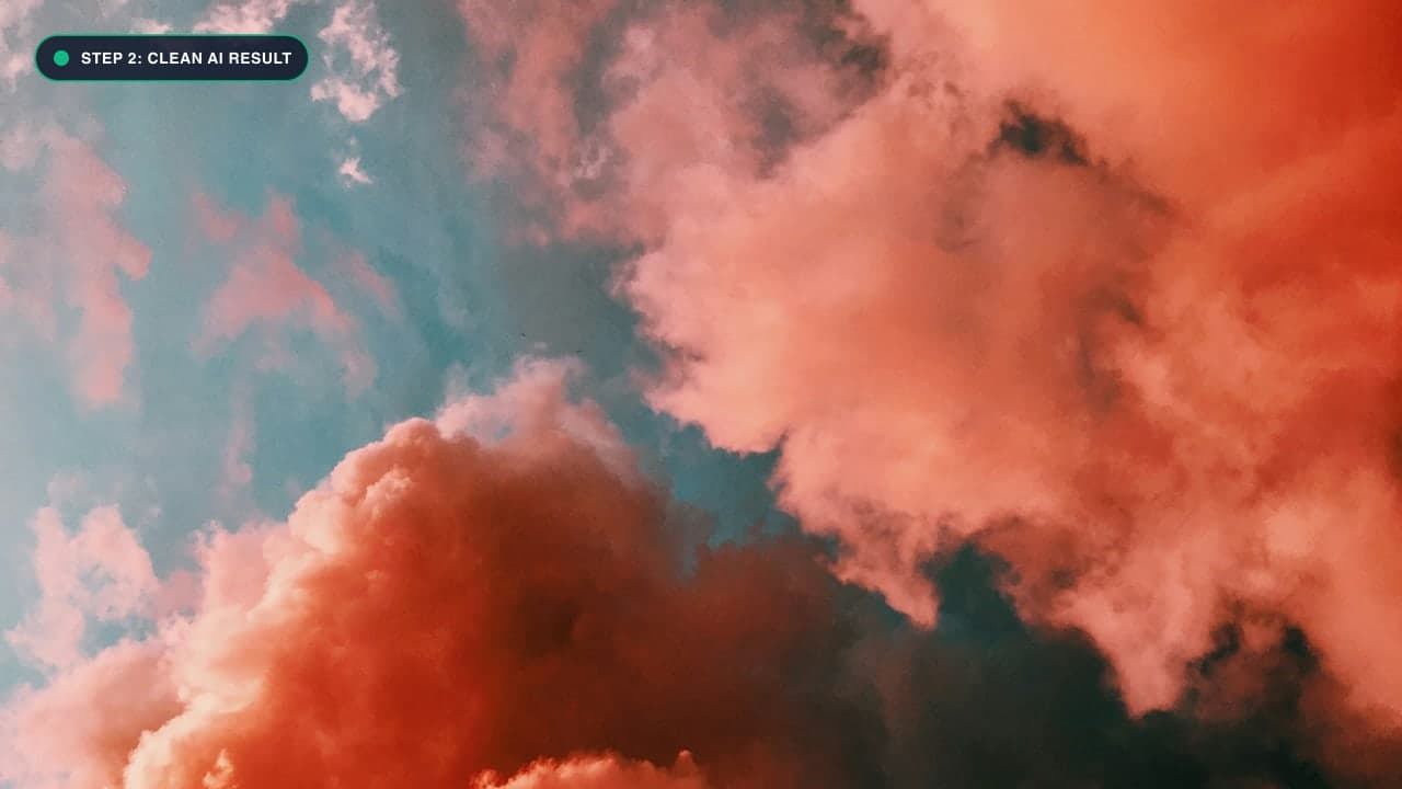 Flawlessly restored twilight sky with smooth color gradients.